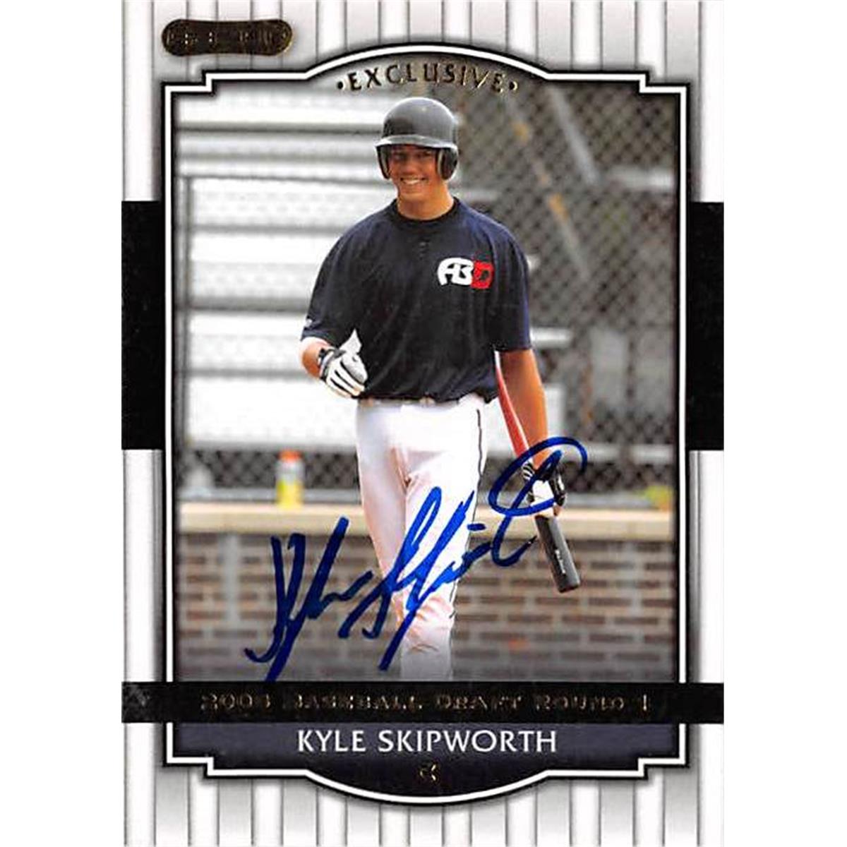 444356 Kyle Skipworth Autographed Baseball Card 2008 Razor No. 6 Exclusive Draft for Florida Marlins FT