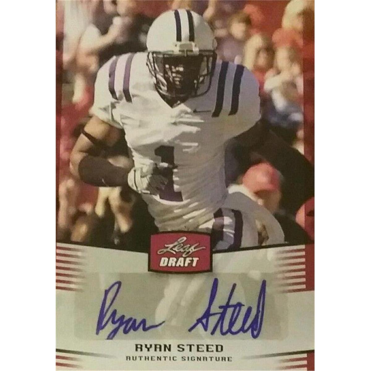 Picture of Autograph Warehouse 444602 Ryan Steed Autographed Football Card 2012 Leaf Draft Rookie No. RS1 for Furman Univeristy