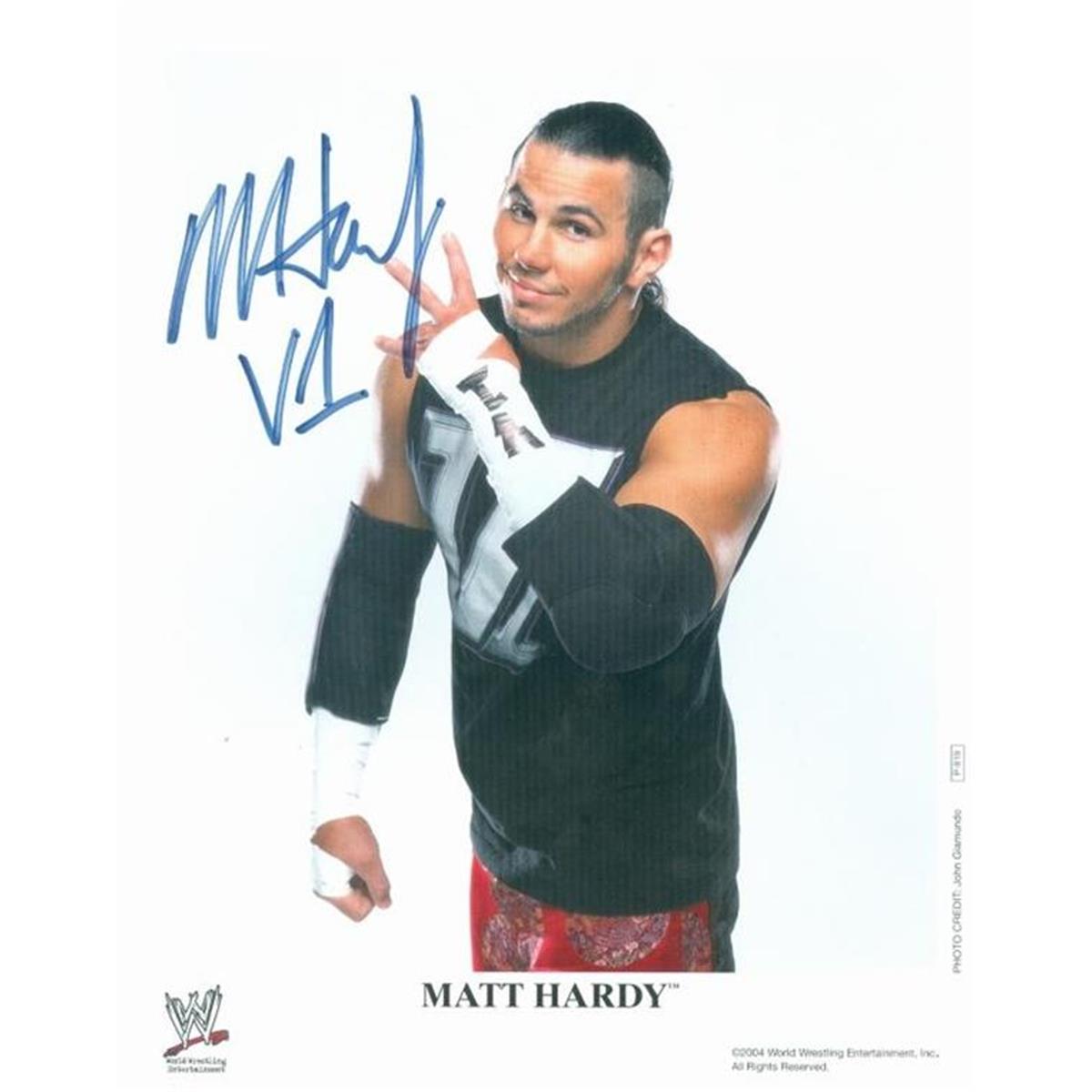 465012 8 x 10 in. Matt Hardy Autographed Photo No. 1 for Wrestling, WWE -  Autograph Warehouse