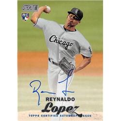 432498 Reynaldo Lopez Autographed Baseball Card 2017 Topps Stadium Club No. SCARL Certified Authentic Rookie Pitcher for Chicago White Sox