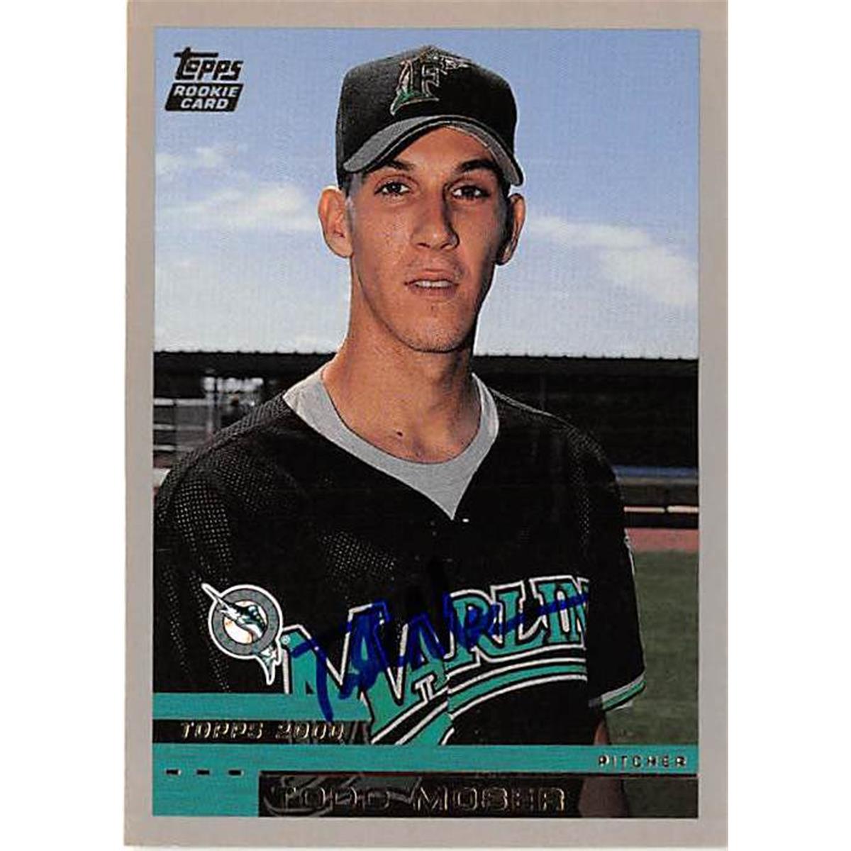 444033 Todd Moser Autographed Baseball Card 2000 Topps No. T7 for Florida Marlins FT