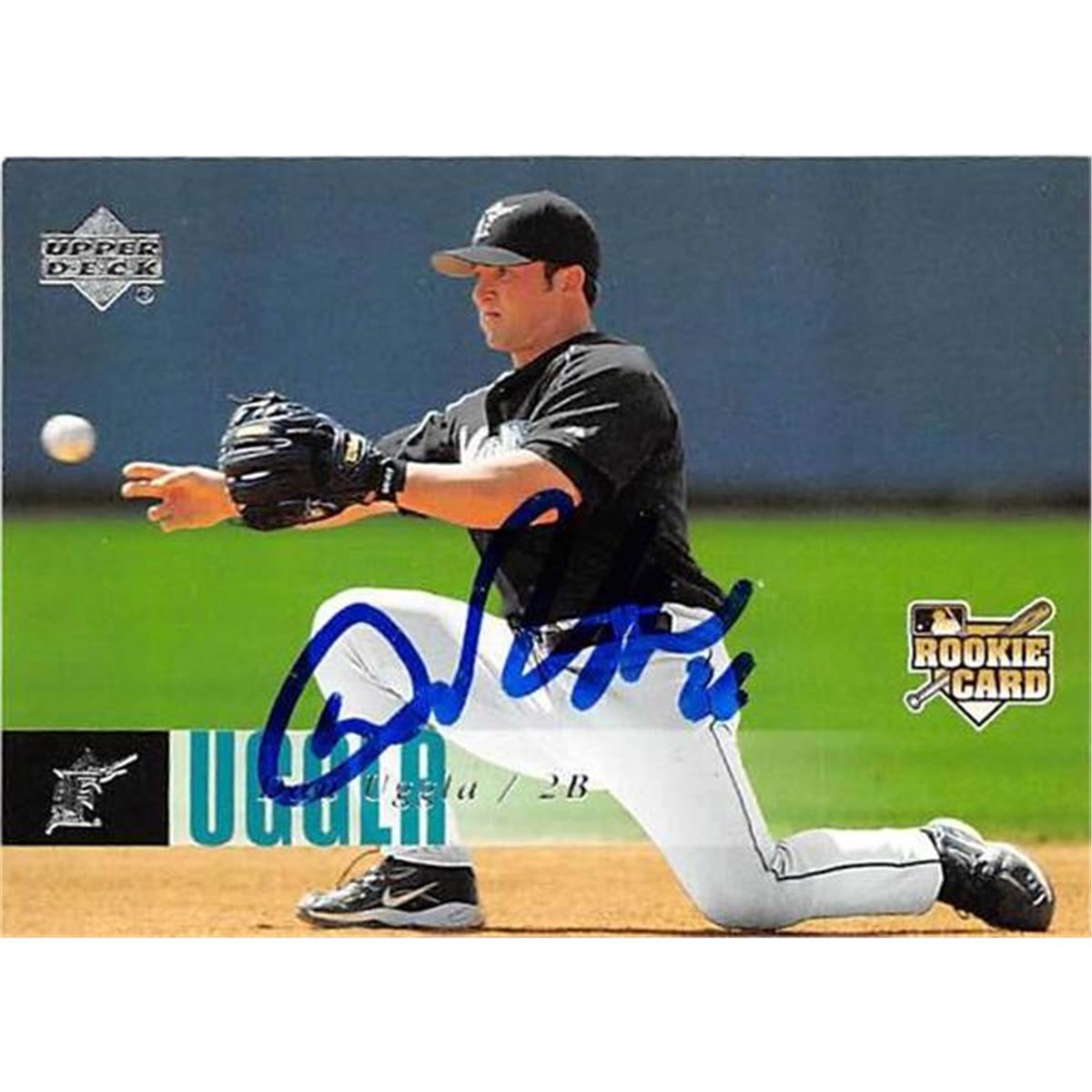 444302 Dan Uggla Autographed Baseball Card 2006 Upper Deck No. 925 Rookie for Florida Marlins