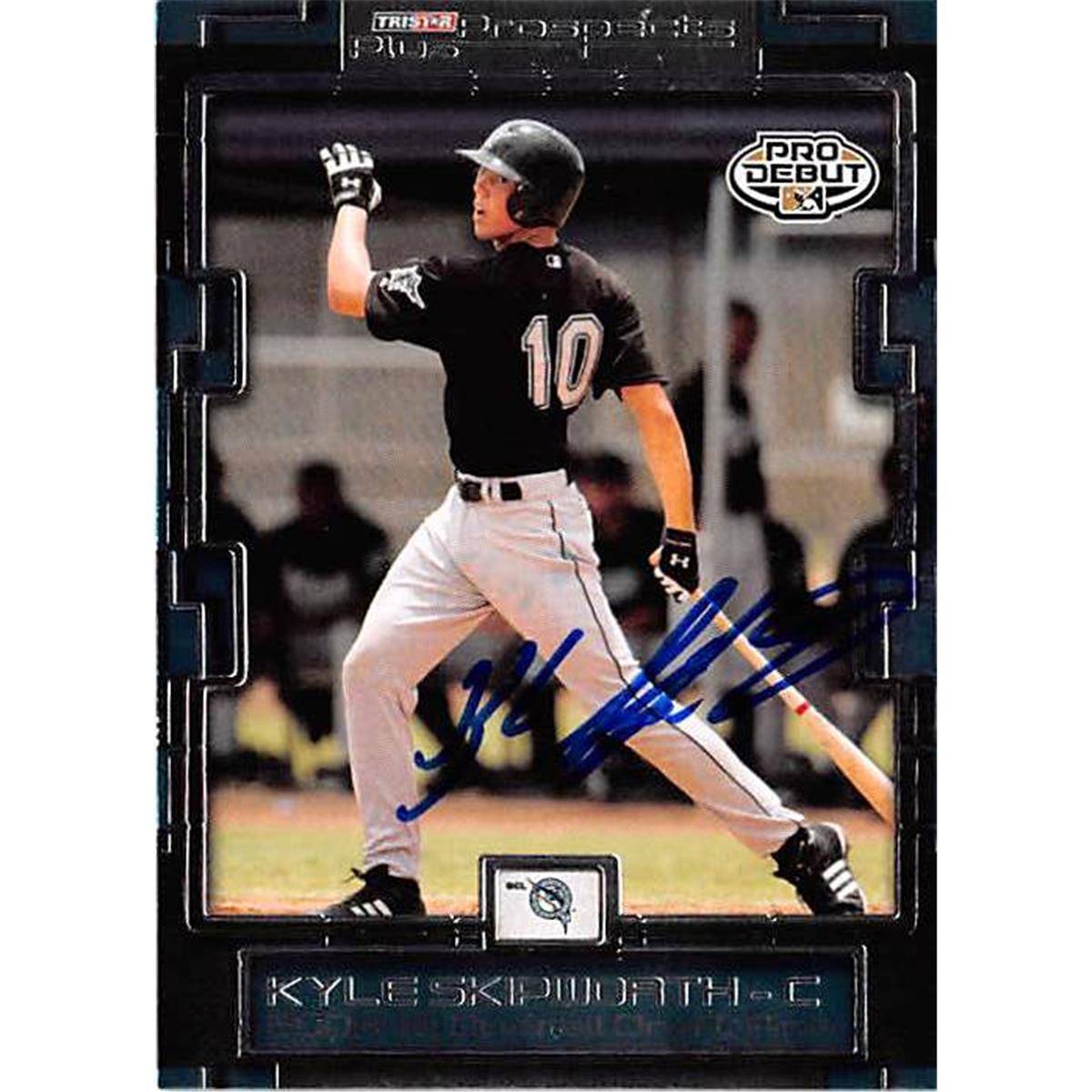 444359 Kyle Skipworth Autographed Baseball Card 2008 TS Pro Debut No. 6 for Florida Marlins FT
