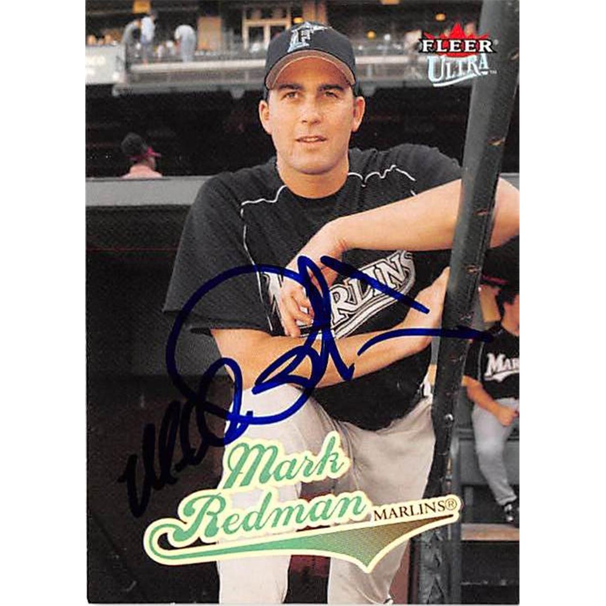 444414 Mark Redman Autographed Baseball Card 2004 Fleer Ultra No. 143 for Florida Marlins
