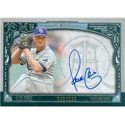 444433 Alex Cobb Autographed Baseball Card 2016 Topps Archival No. Aaacb Le 45 & 299 for Tampa Rays