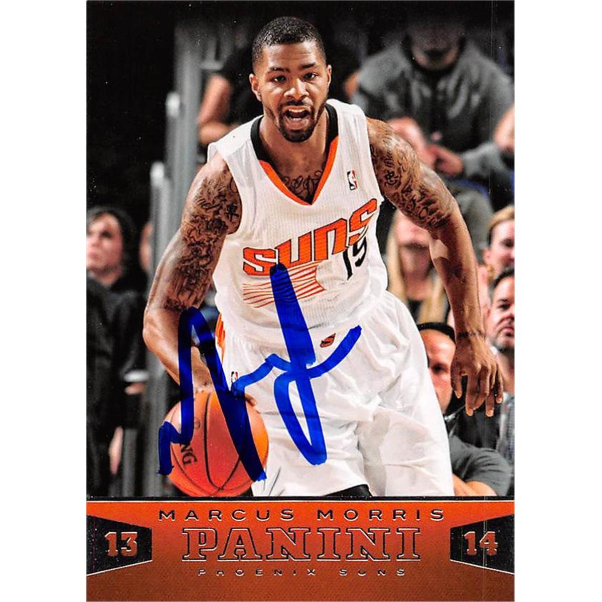 444536 Marcus Morris Autographed Basketball Card 2014 Panini No. 41 for Phoenix Suns
