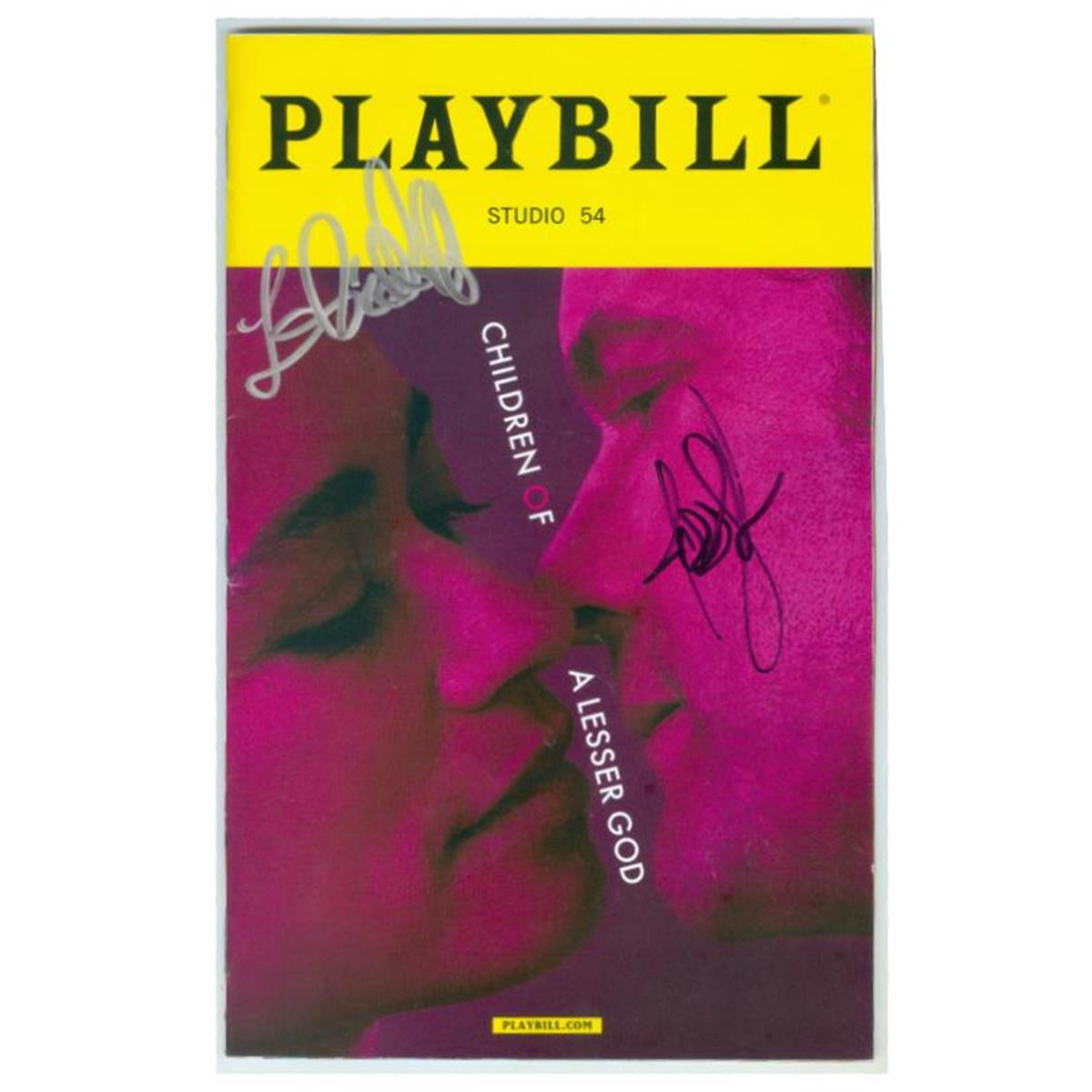 454766 Children of A Lesser God Autographed Broadway Playbill by Joshua Jackson Lauren Ridloff