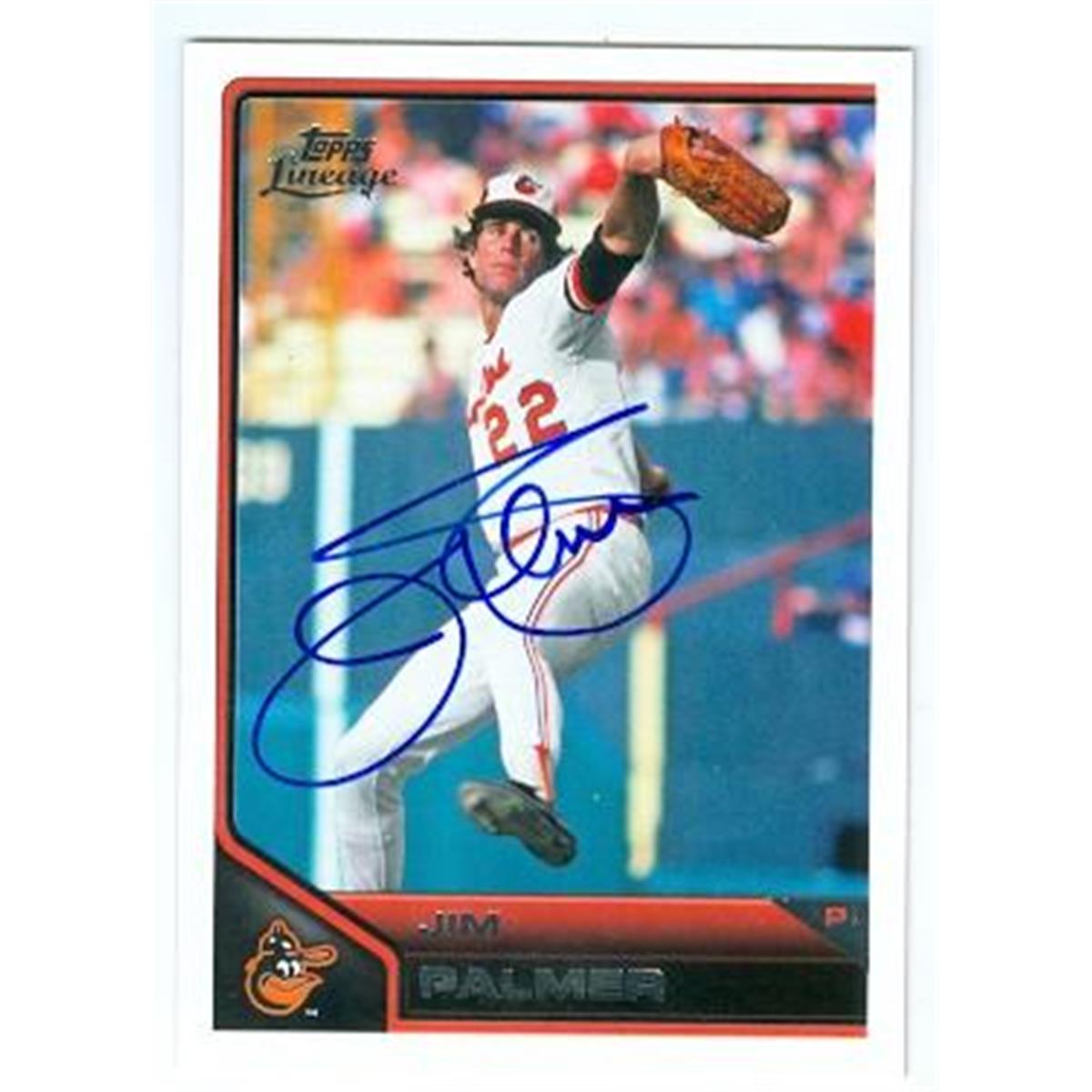 432671 Baltimore Orioles 2011 Topps Lineage No. 10 Jim Palmer Autographed Baseball Card