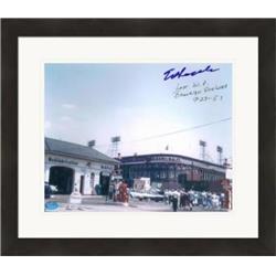 433046 8 x 10 in. Ebbets Field Winning Pitcher No. SC2 Inscribed Last WP Brooklyn Dodgers 9 28 1957 Matted & Framed Ed Roebuck Autographed Photo