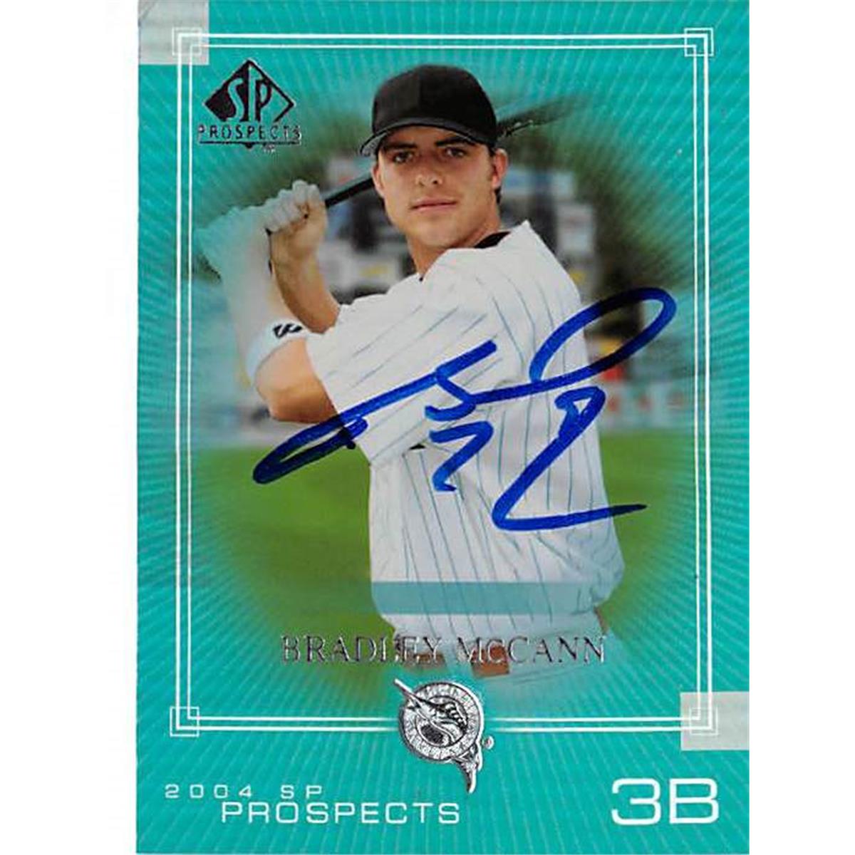 444028 Florida Marlins FT 2004 Upper Deck SP No. 205 Brad McCann Autographed Baseball Card