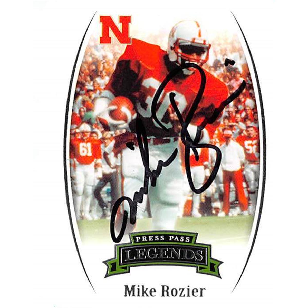 443889 Nebraska Cornhuskers 2007 Press Pass Legends No. 85 Mike Rozier Autographed Football Card
