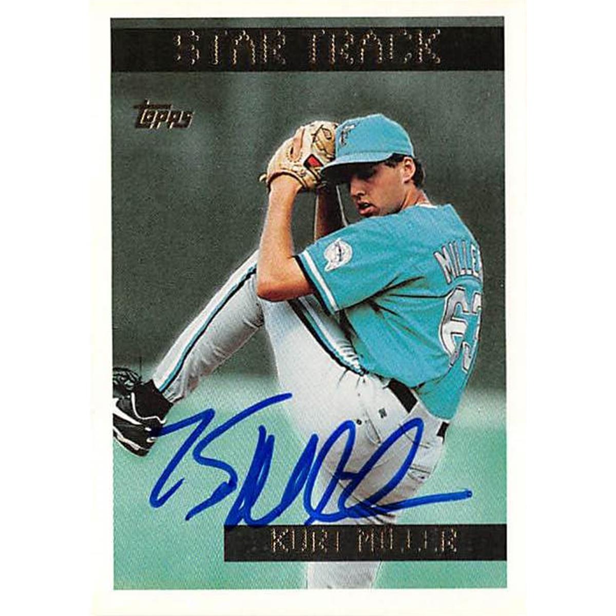 444052 Florida Marlins 1995 Topps No. 251 Star Track Kurt Miller Autographed Baseball Card