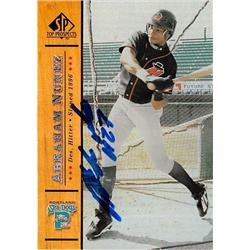 444106 Florida Marlins Portland Seadogs 2000 Upper Deck SP Prospects No. 69 Abraham Nunez Autographed Baseball Card