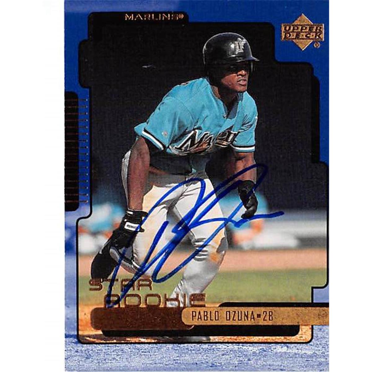 444148 Florida Marlins 2000 Upper Deck No. 290 Pablo Ozuna Autographed Baseball Card