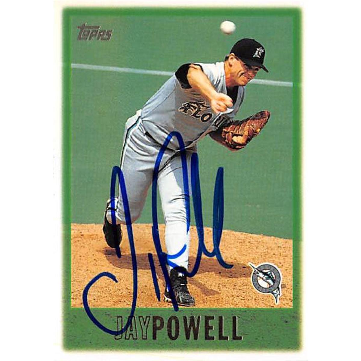 444172 Florida Marlins 1997 Topps No. 339 Jay Powell Autographed Baseball Card