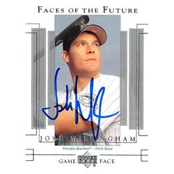 444214 Florida Marlins FT 2003 Upper Deck No. 144 Faces of the Future Josh Willingham Autographed Baseball Card