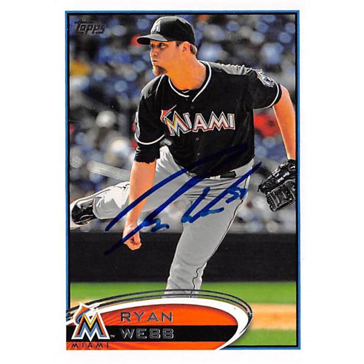 444247 Miami Marlins 2012 Topps No. US253 Ryan Webb Autographed Baseball Card