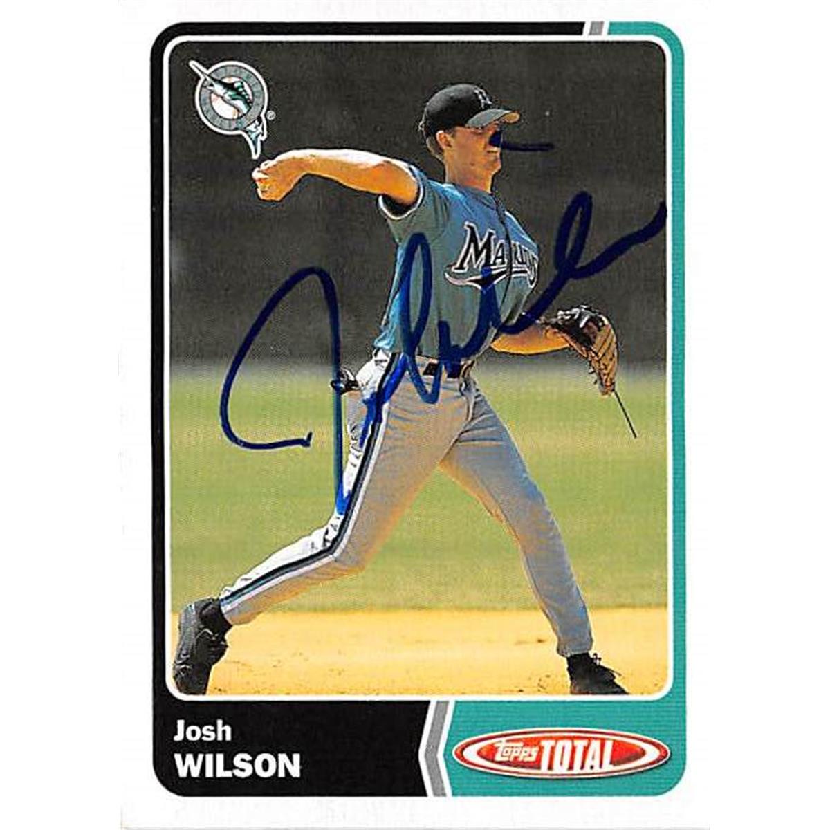 444251 Florida Marlins 2003 Topps Total No. 790 Josh Wilson Autographed Baseball Card