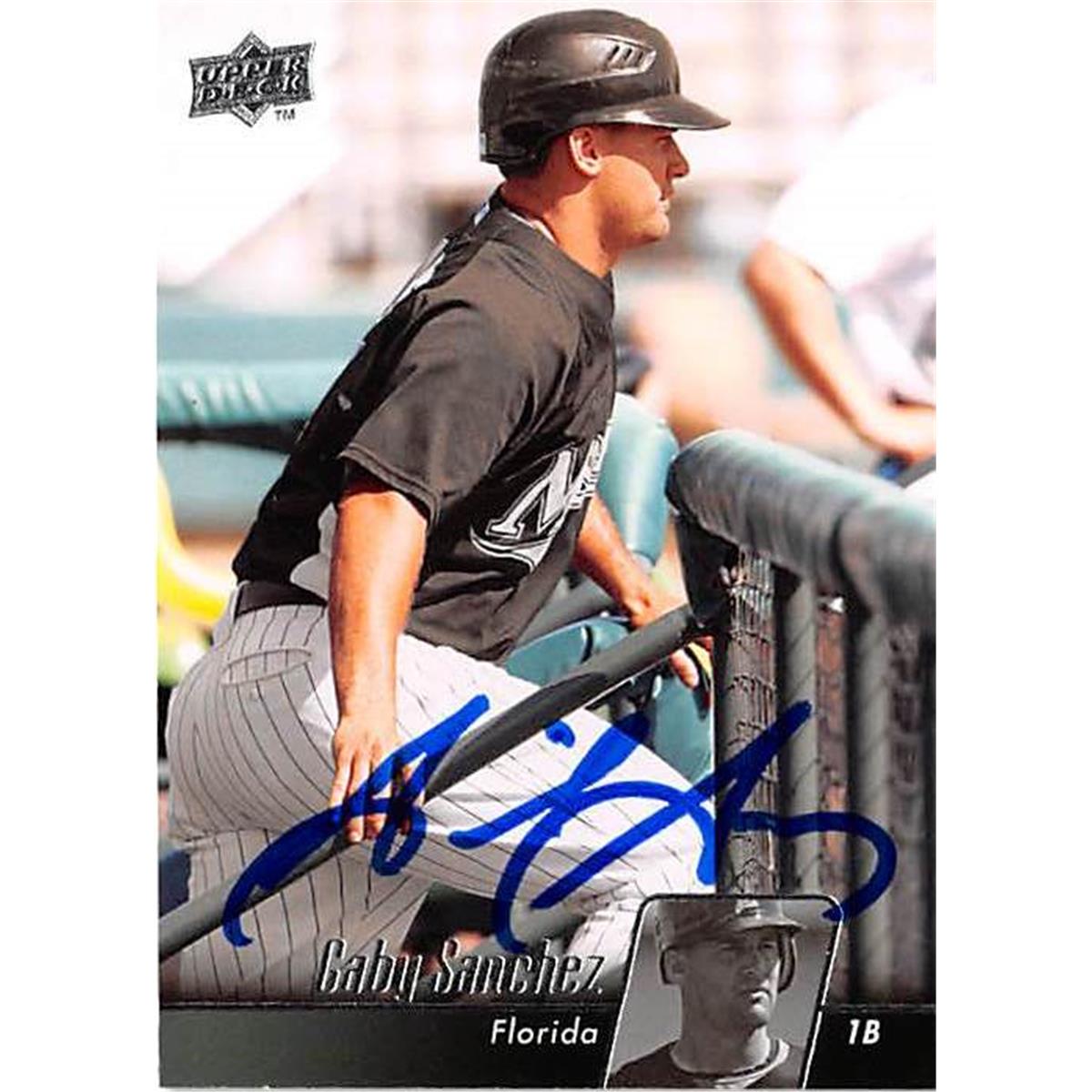 444339 Florida Marlins 2010 Upper Deck No. 223 Gaby Sanchez Autographed Baseball Card