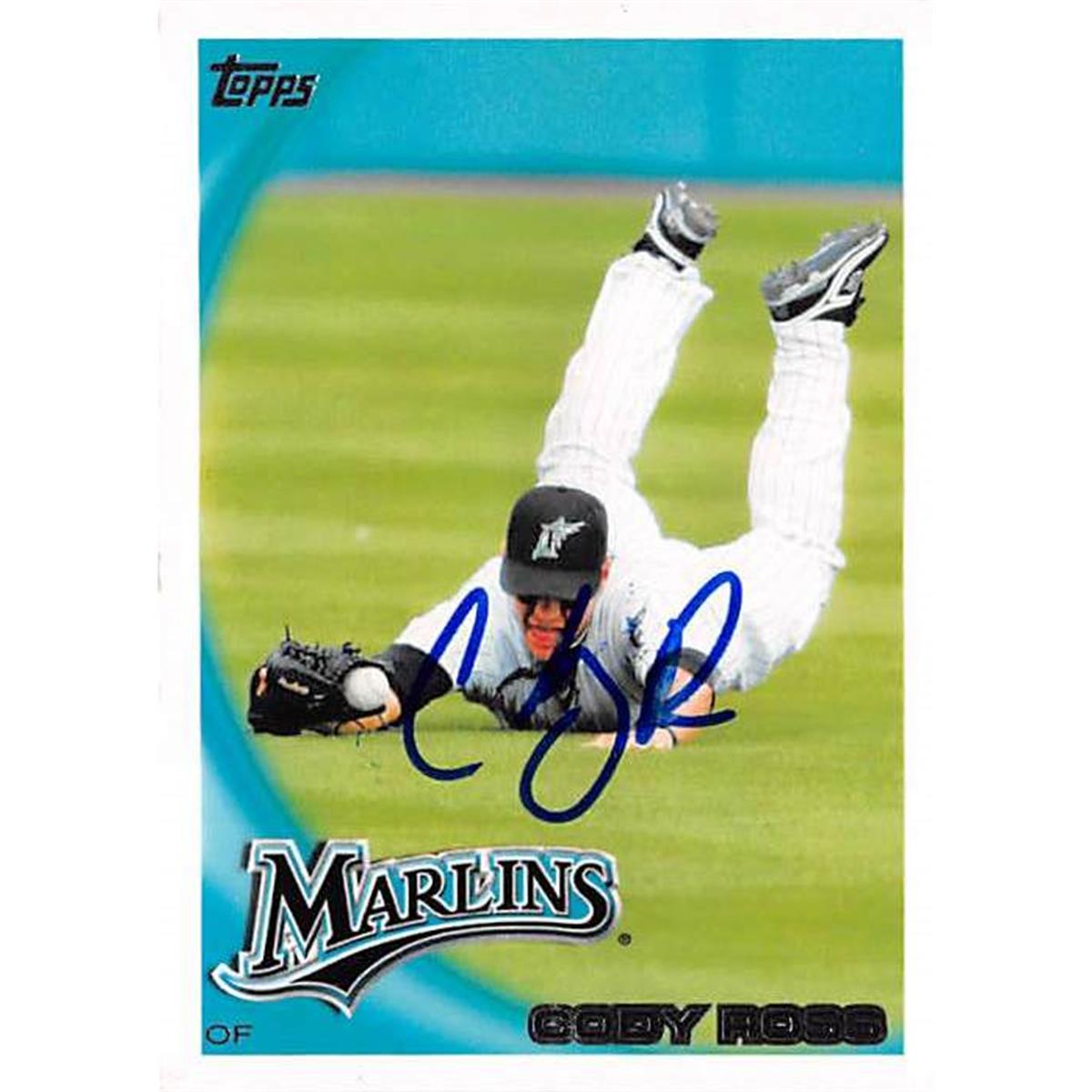 444382 Florida Marlins 2010 Topps No. 148 Cody Ross Autographed Baseball Card