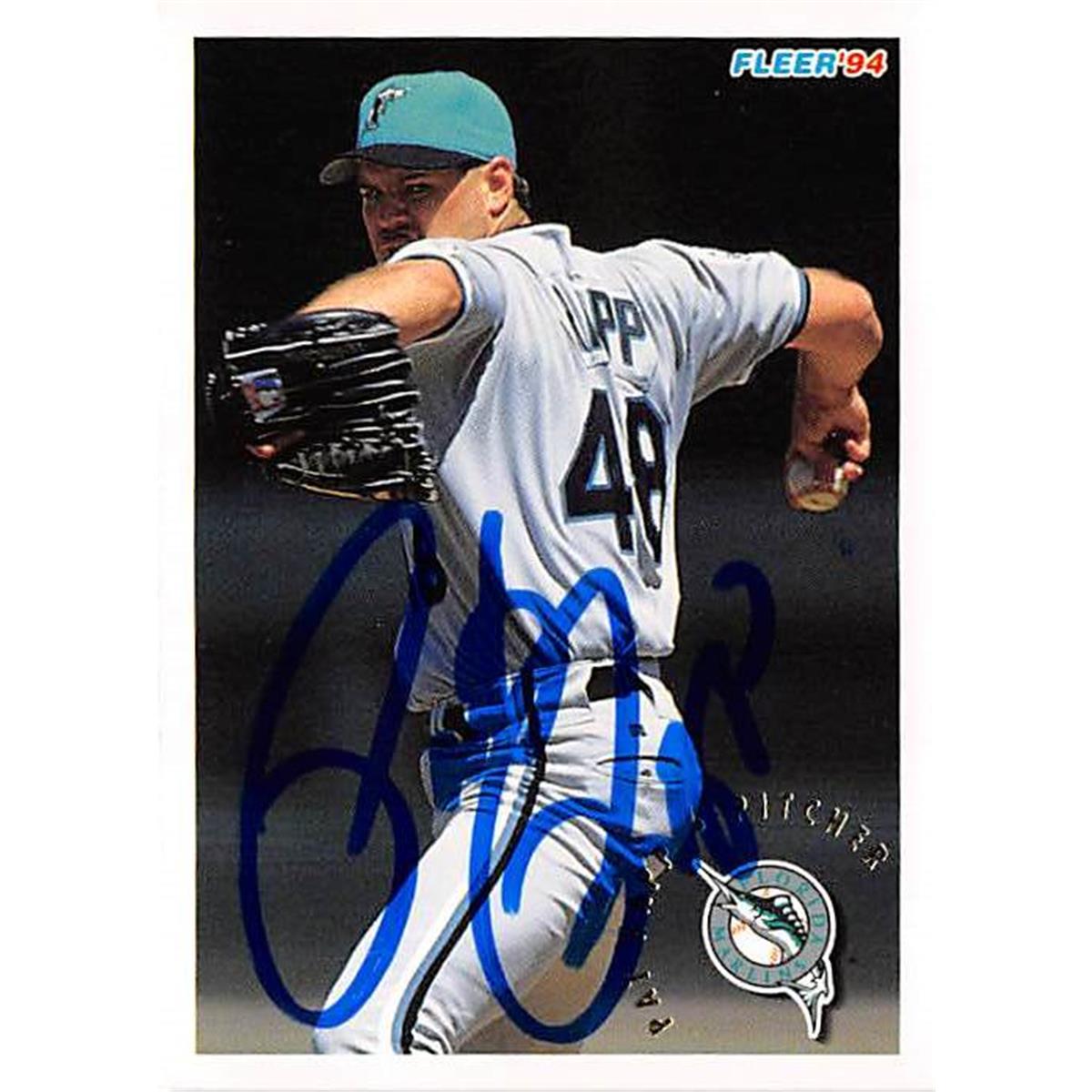 444397 Florida Marlins 1994 Fleer No. 473 Pat Rapp Autographed Baseball Card