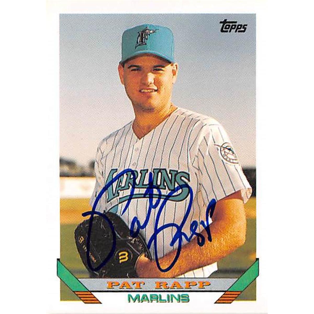444409 Florida Marlins 1993 Topps No. 791 Pat Rapp Autographed Baseball Card