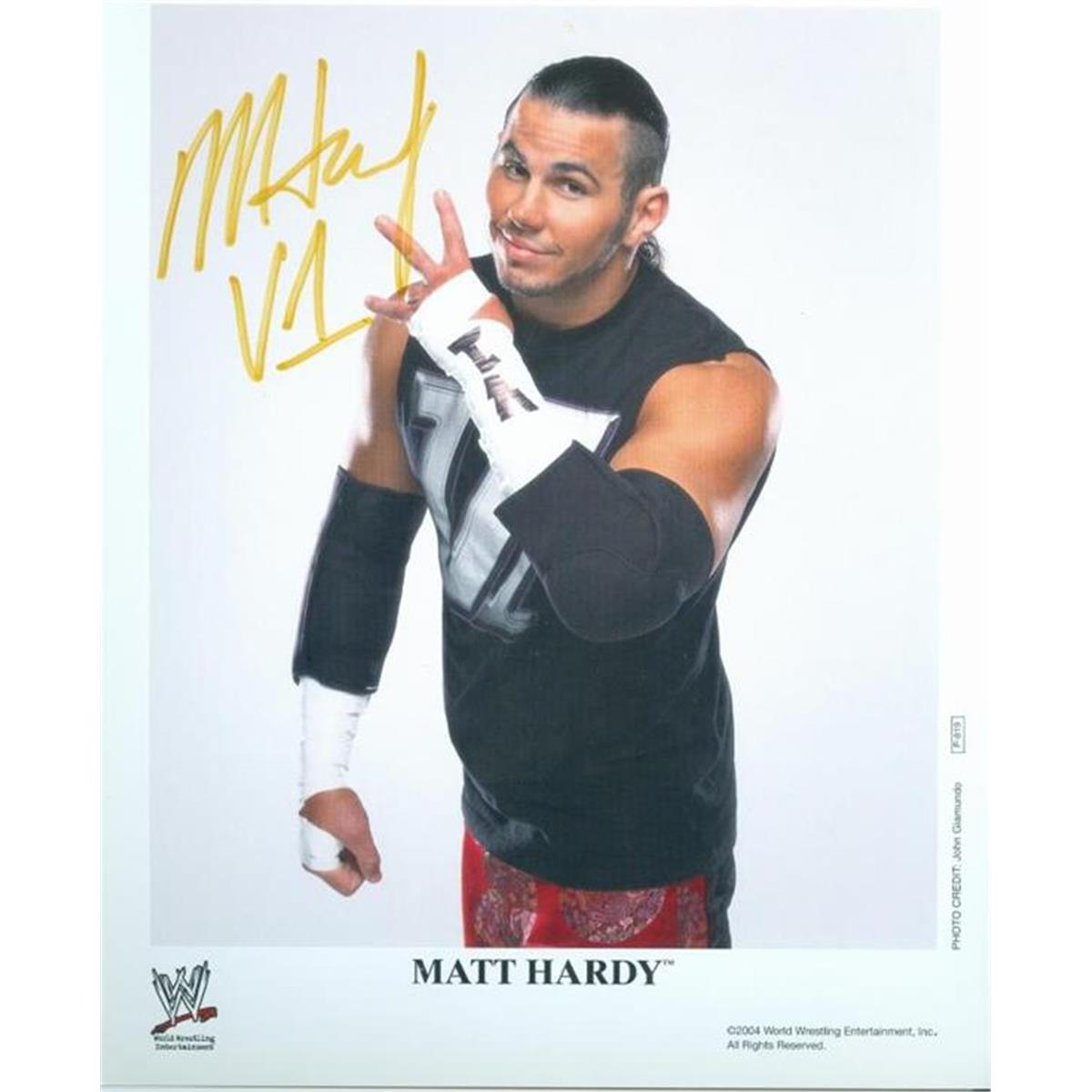 465014 8 x 10 in. Wrestling WWE No. 3 Matt Hardy Autographed Photo -  Autograph Warehouse