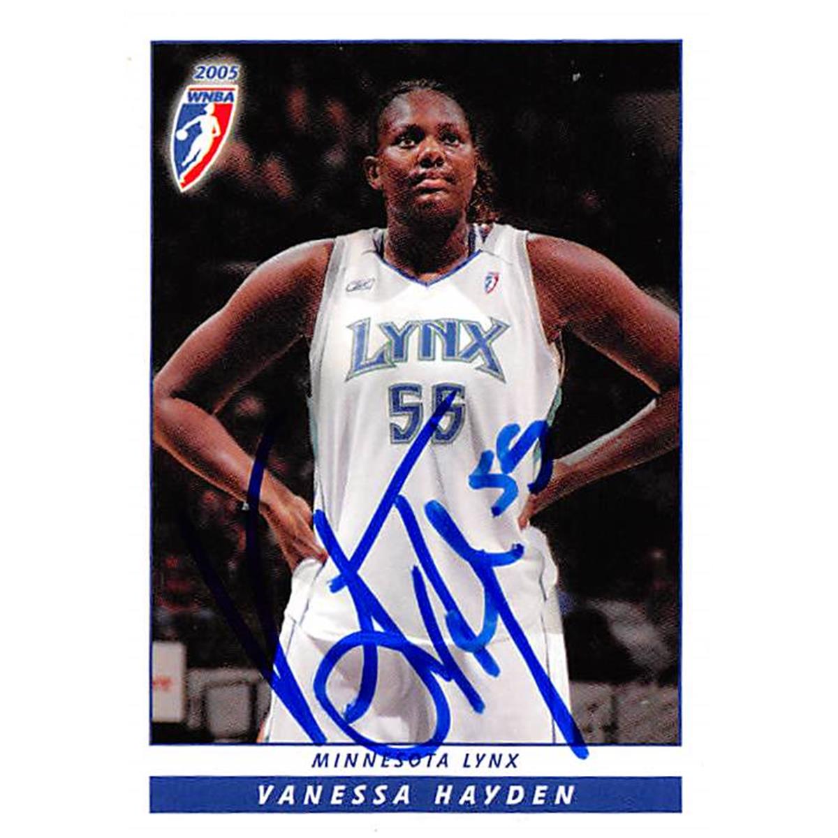 157809 Minnesota Lynx 2005 WNBA Enterprises No. 72 Vanessa Hayden Autographed Basketball Card