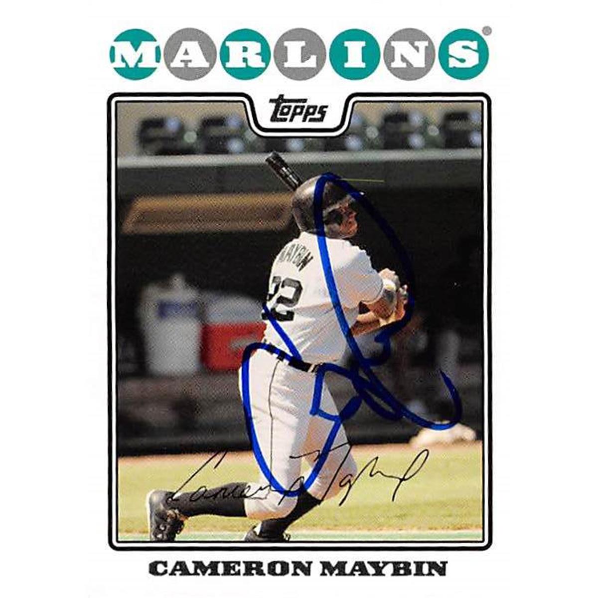 444062 Florida Marlins 2008 Topps No. 448 Cameron Maybin Autographed Baseball Card