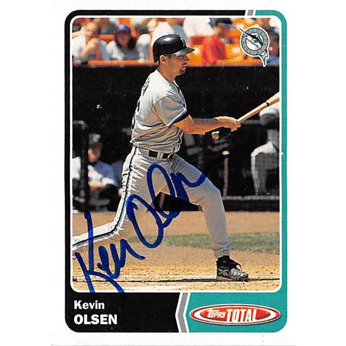 444150 Florida Marlins 2003 Topps Total No. 552 Kevin Olsen Autographed Baseball Card