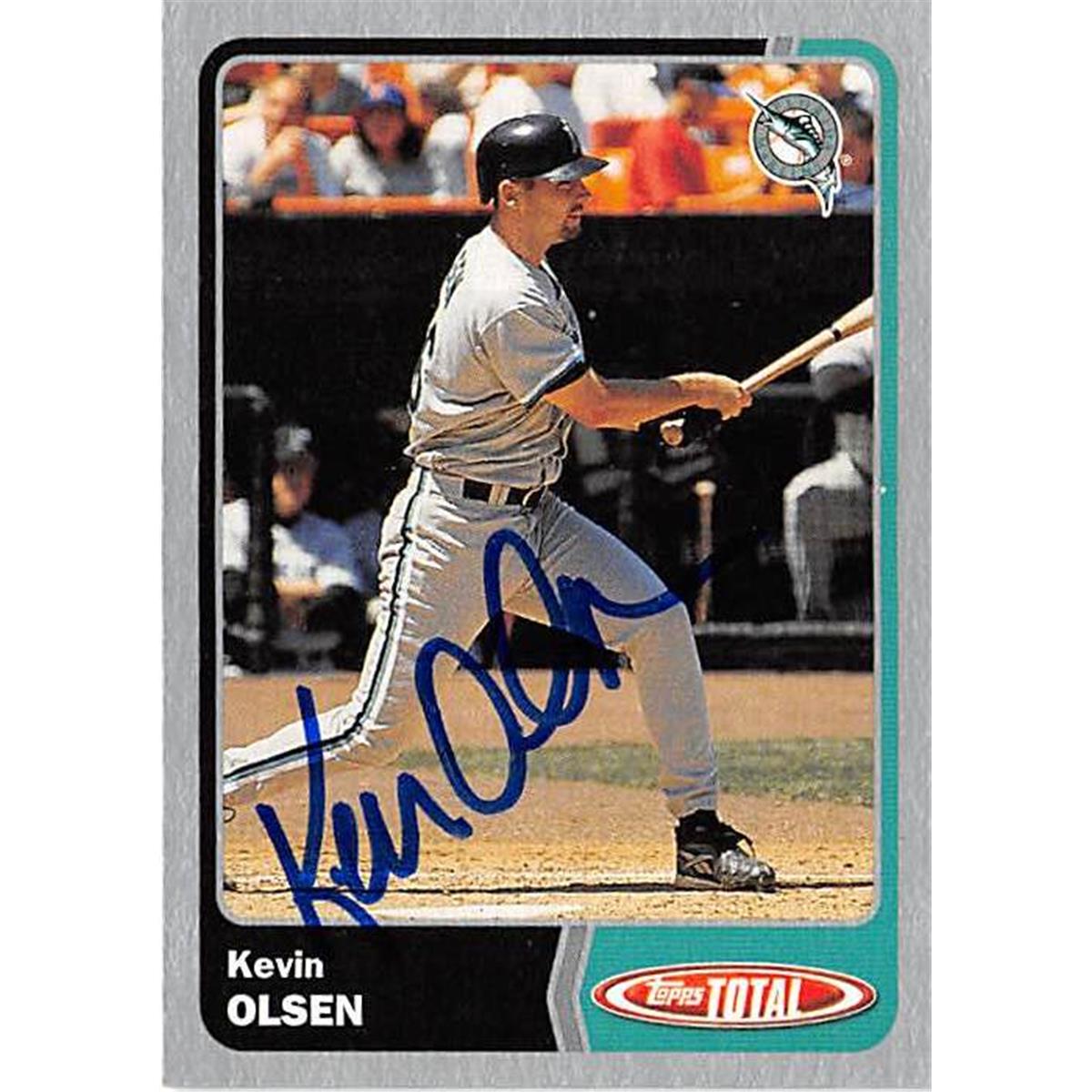 444151 Florida Marlins 2003 Topps Total No. 552 Silver Kevin Olsen Autographed Baseball Card