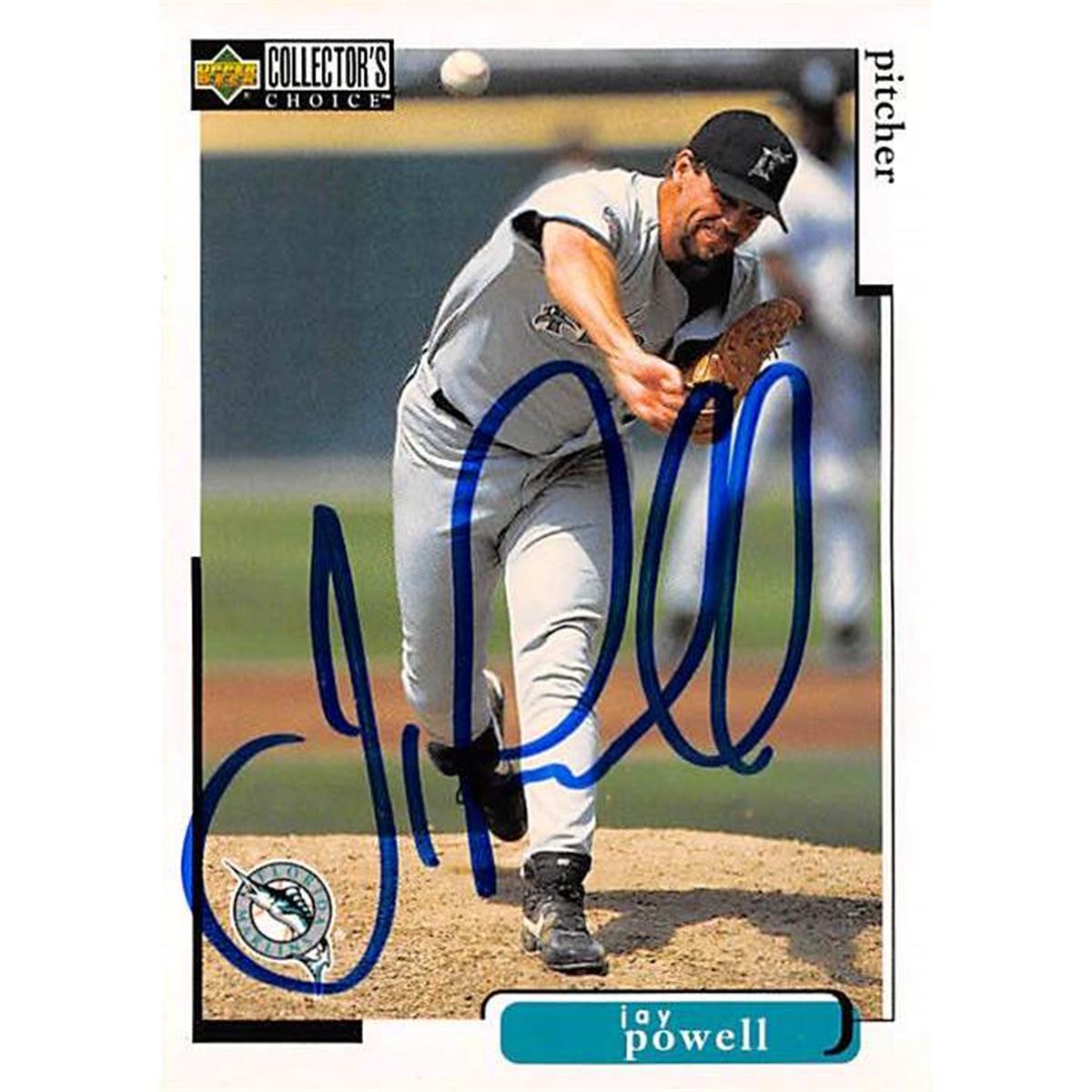 444180 Florida Marlins 1998 Upper Deck No. 376 Jay Powell Autographed Baseball Card