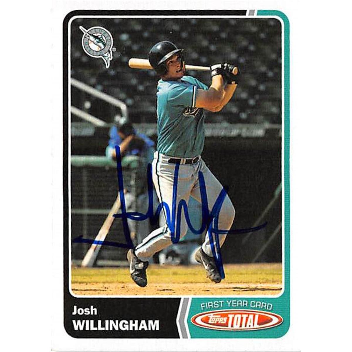444218 Florida Marlins 2003 Topps Total No. 944 Josh Willingham Autographed Baseball Card