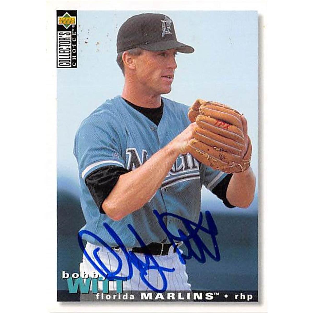 444234 Florida Marlins 1995 Upper Deck No. 558 Bobby Witt Autographed Baseball Card