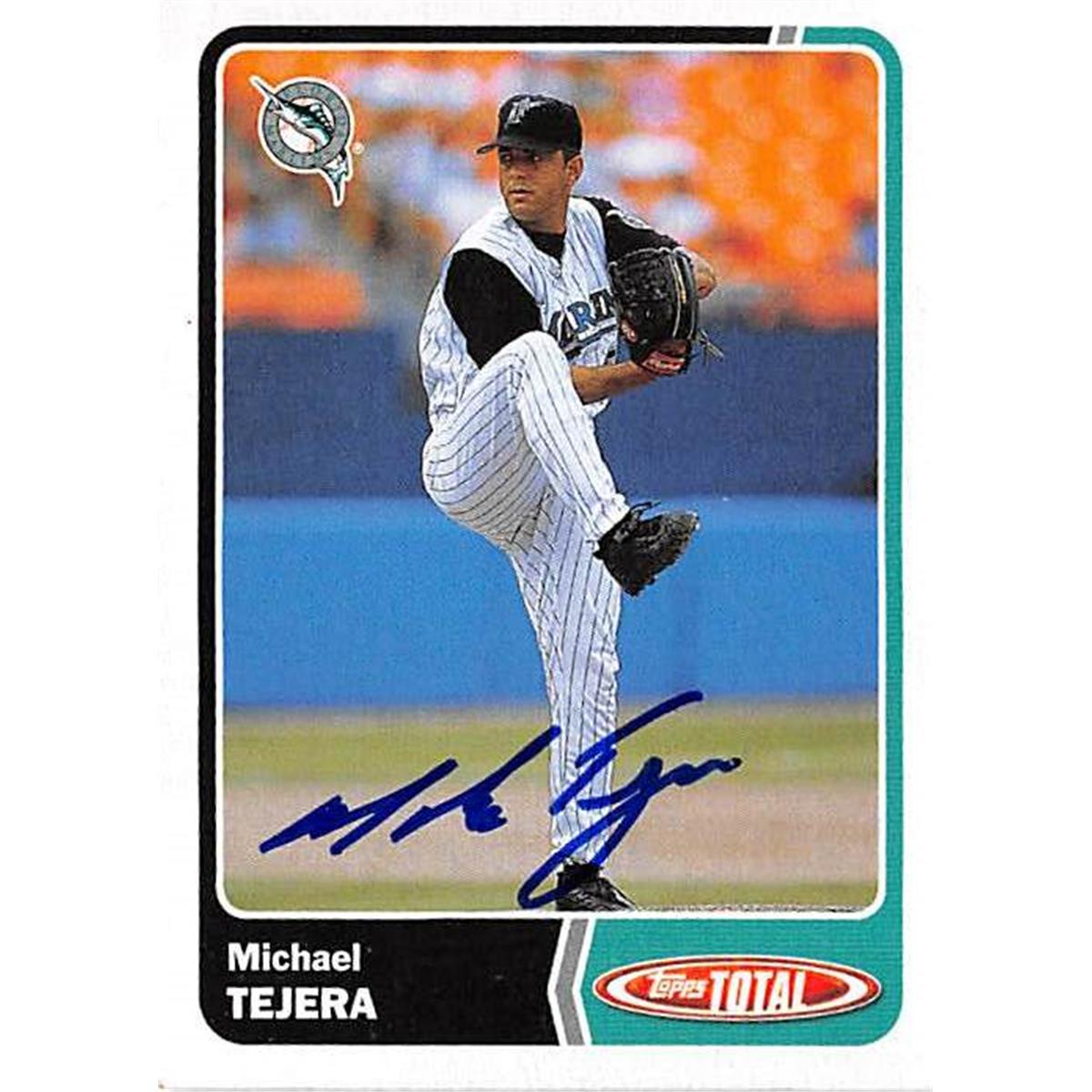444328 Florida Marlins 2003 Topps Total No. 722 Michael Tejera Autographed Baseball Card