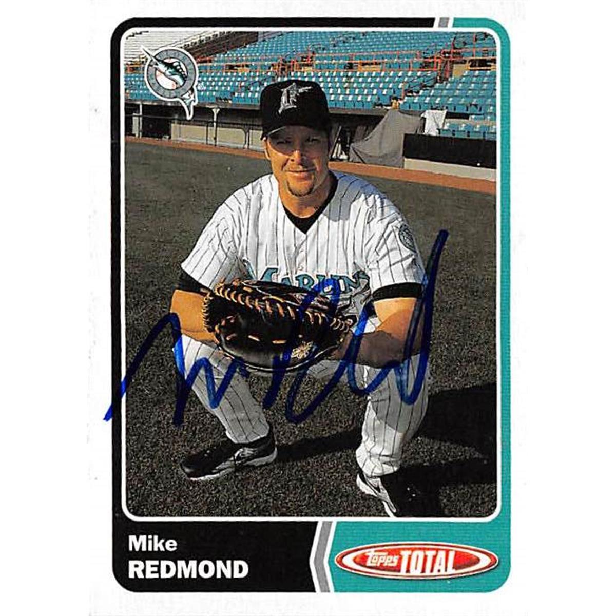 444376 Florida Marlins 2003 Topps Total No. 634 Mike Redmond Autographed Baseball Card
