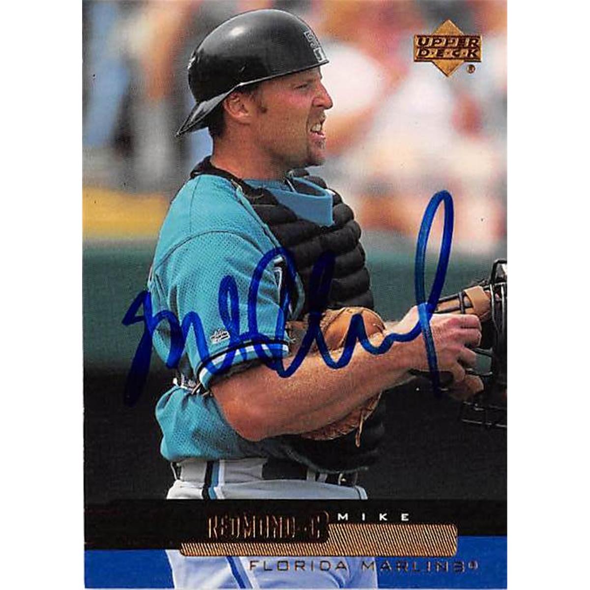 444387 Florida Marlins 2000 Upper Deck No. 387 Mike Redmond Autographed Baseball Card