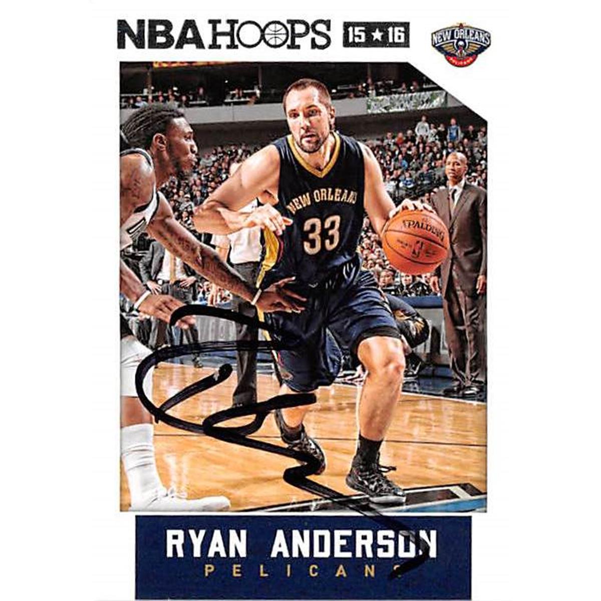 Picture of Autograph Warehouse 444452 New Orleans Pelicans 2015 Panini Hoops No. 158 Ryan Anderson Autographed Basketball Card