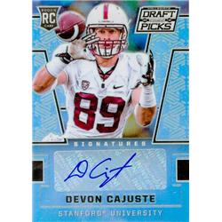 444588 Stanford Cardinal 2016 Panini Collegiate Draft Pick Rookie No. 141 Devon Cajuste Autographed Football Card