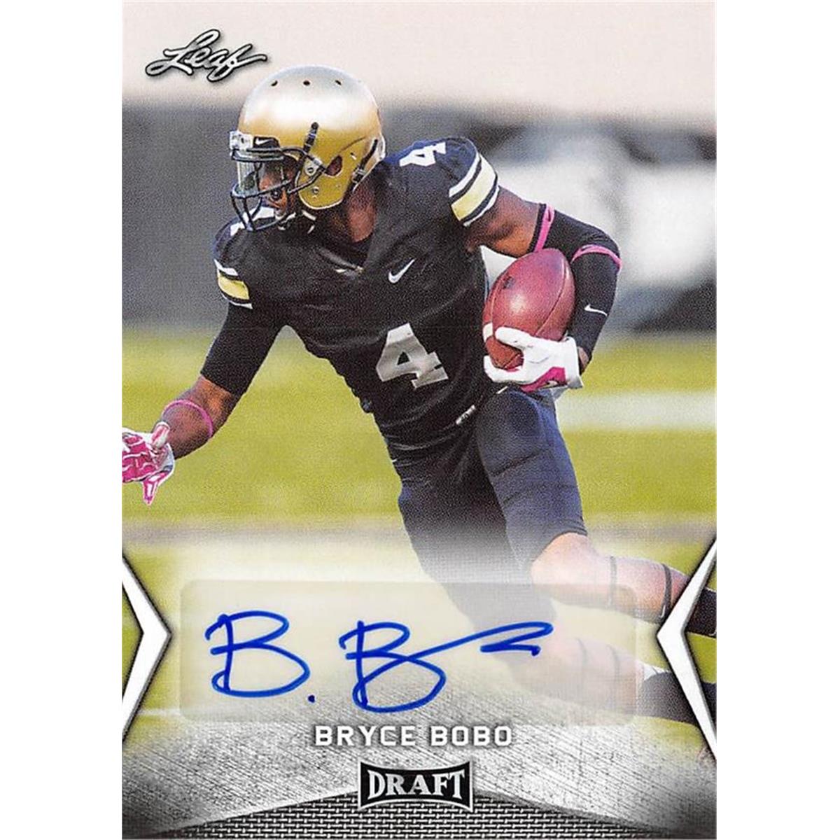 444647 Colorado Buffaloes 2018 Leaf Draft Rookie No. BABB2 Bryce Bobo Autographed Football Card