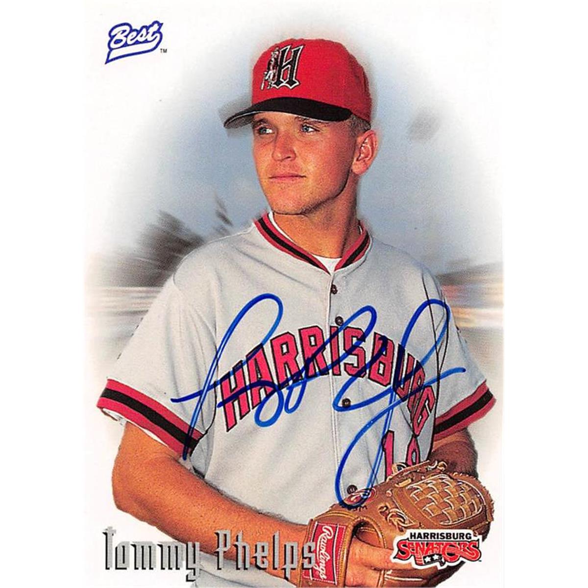 465445 Tommy Phelps Autographed Baseball Card, 1996 Best Certified No. 2