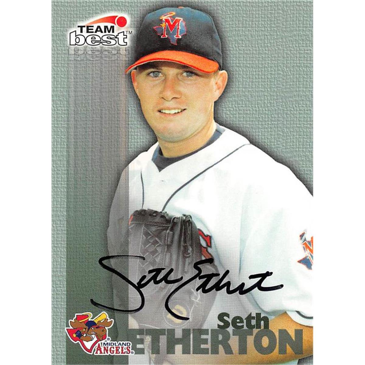 465448 Seth Etherton Autographed Baseball Card, 1999 Team Best Rookie Certified