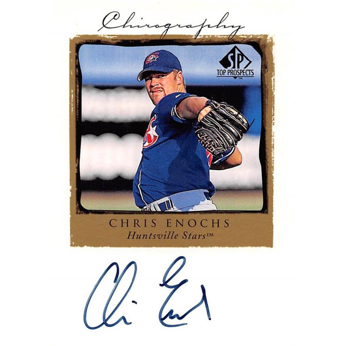 465499 Chris Enochs Autographed Baseball Card, 1998 Upper Deck Top Prospects Rookie No. CE