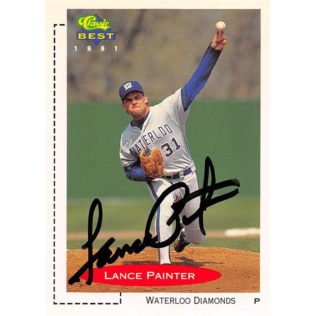 465577 Lance Painter Autographed Baseball Card, 1991 Classic Best Rookie No. 352
