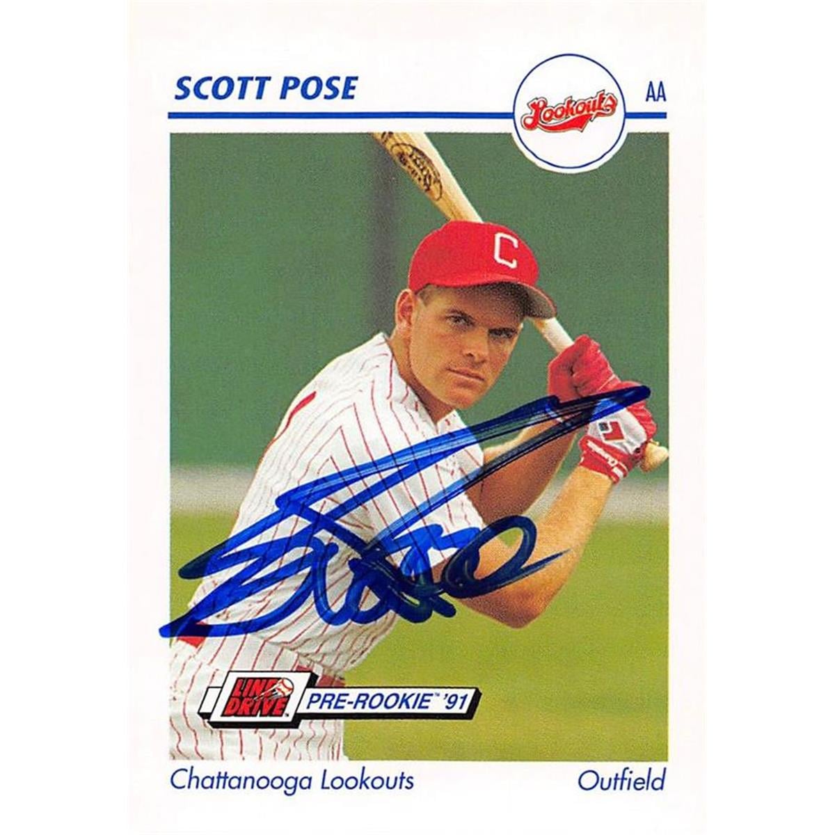 465641 Scott Pose Autographed Baseball Card, 1991 Impel Pre Rookie No. 164