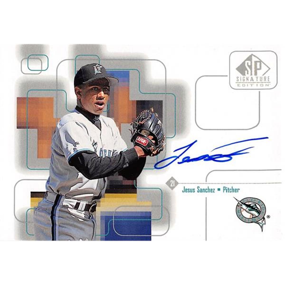 465367 Jesus Sanchez Autographed Baseball Card, 1999 Upper Deck No. JS