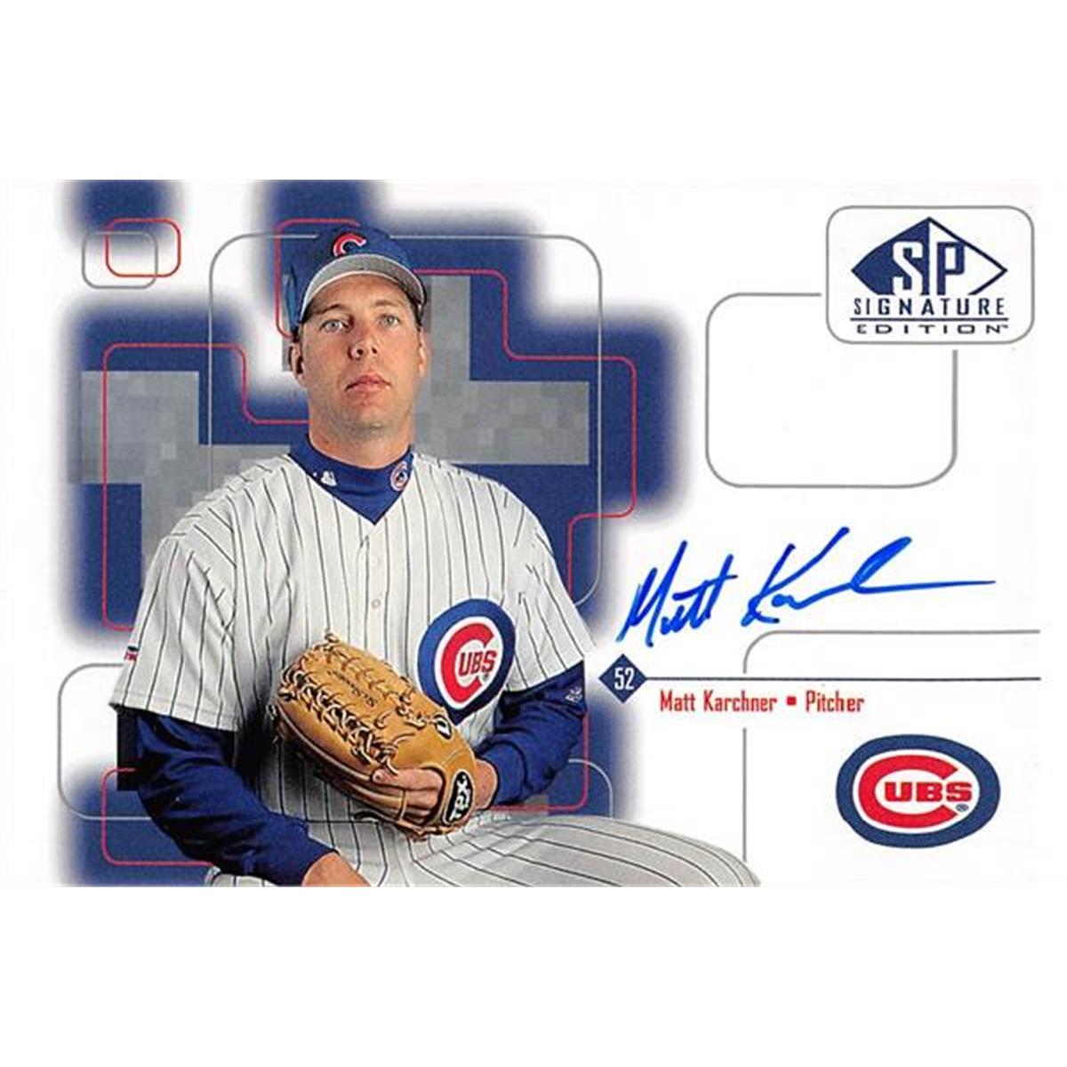 465371 Matt Karchner Autographed Baseball Card, 1999 Upper Deck No. MKA