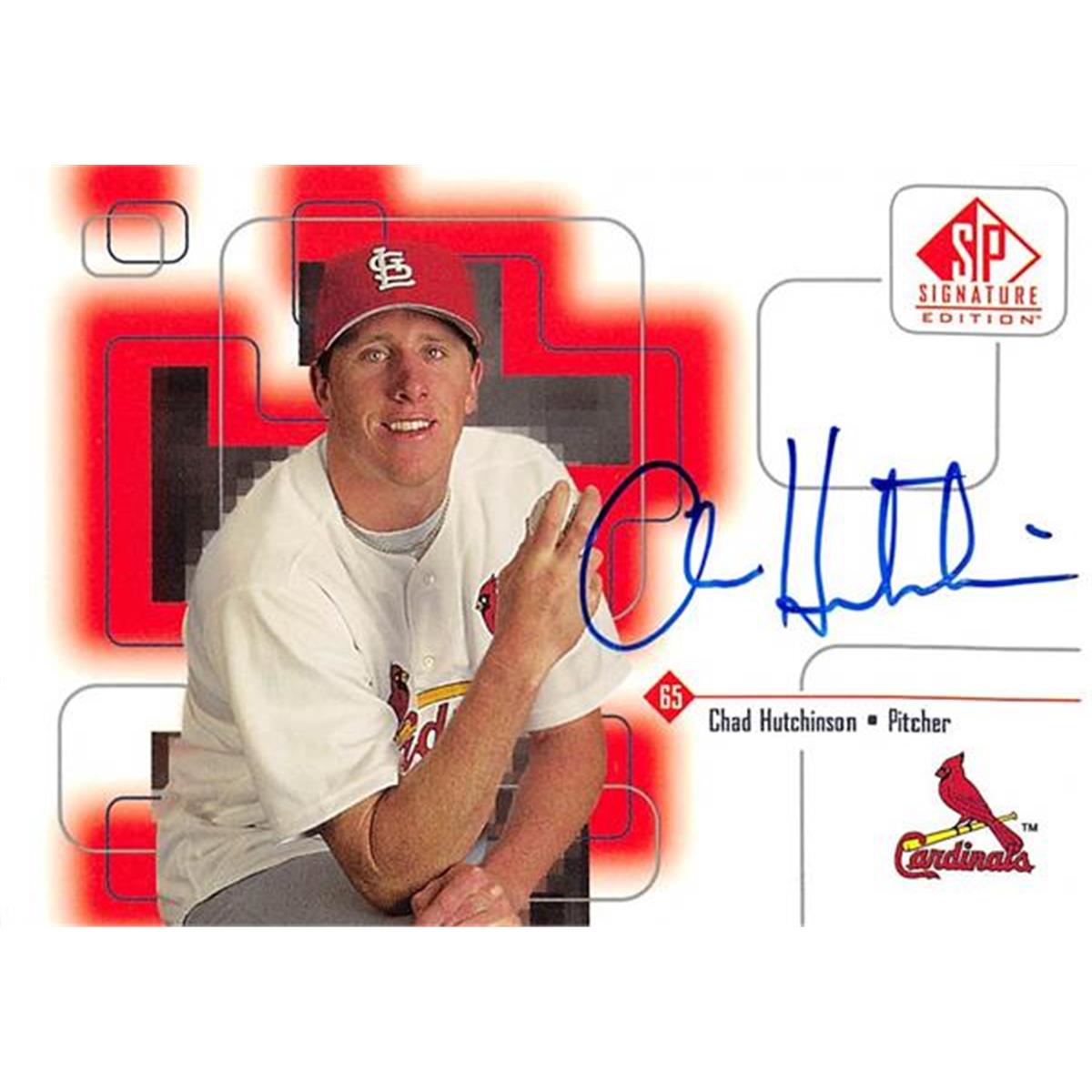 465372 Chad Hutchinson Autographed Baseball Card, 1999 Upper Deck No. CHU