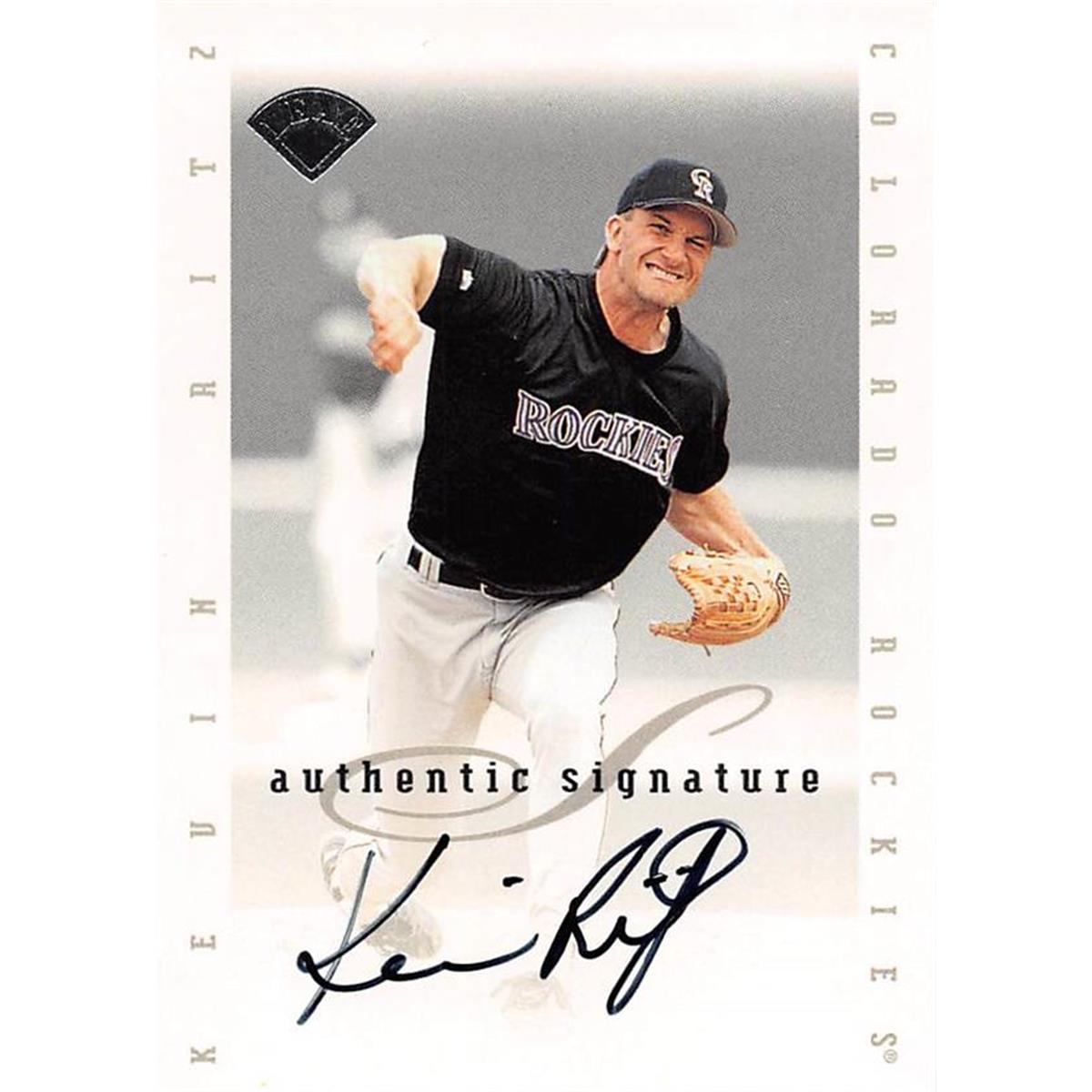465411 Kevin Ritz Autographed Baseball Card, 1996 Leaf Certified