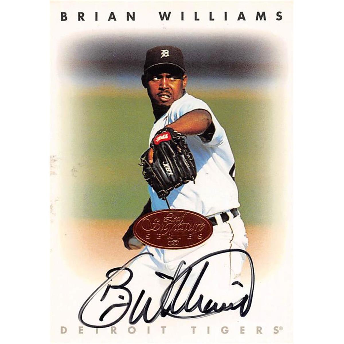 465414 Brian Williams Autographed Baseball Card, 1996 Leaf Certified